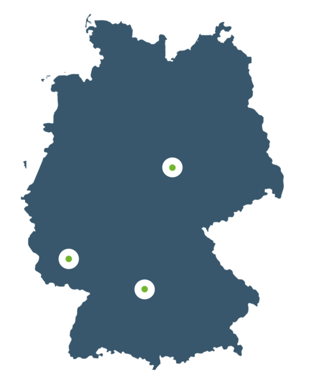 Merkle & Partner Deutschlandkarte mit Niederlassungen Kontakt