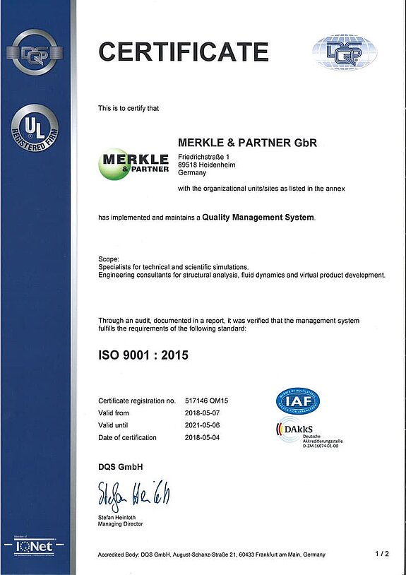 Merkle & Partner DIN ISO Zertifizierung 3