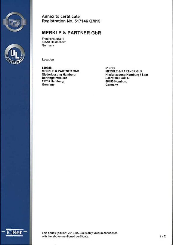 Merkle & Partner DIN ISO Zertifizierung 4