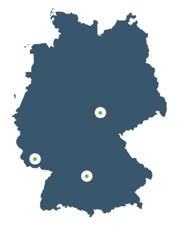 Merkle CAE Solutions GmbH Deutschlandkarte mit Niederlassungen Kontakt