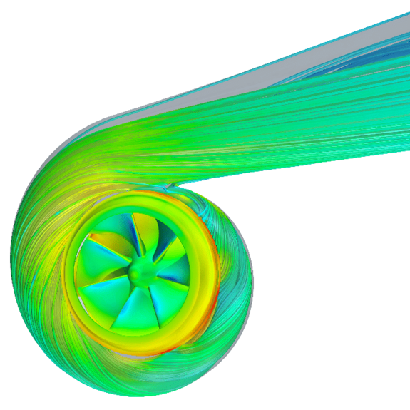 CFD-Modell der optimierten Pumpe